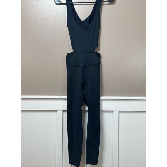 NWOT Free People FP Movement Back It Up Athletic Black One Piece Romper Women's - Picture 3 of 13